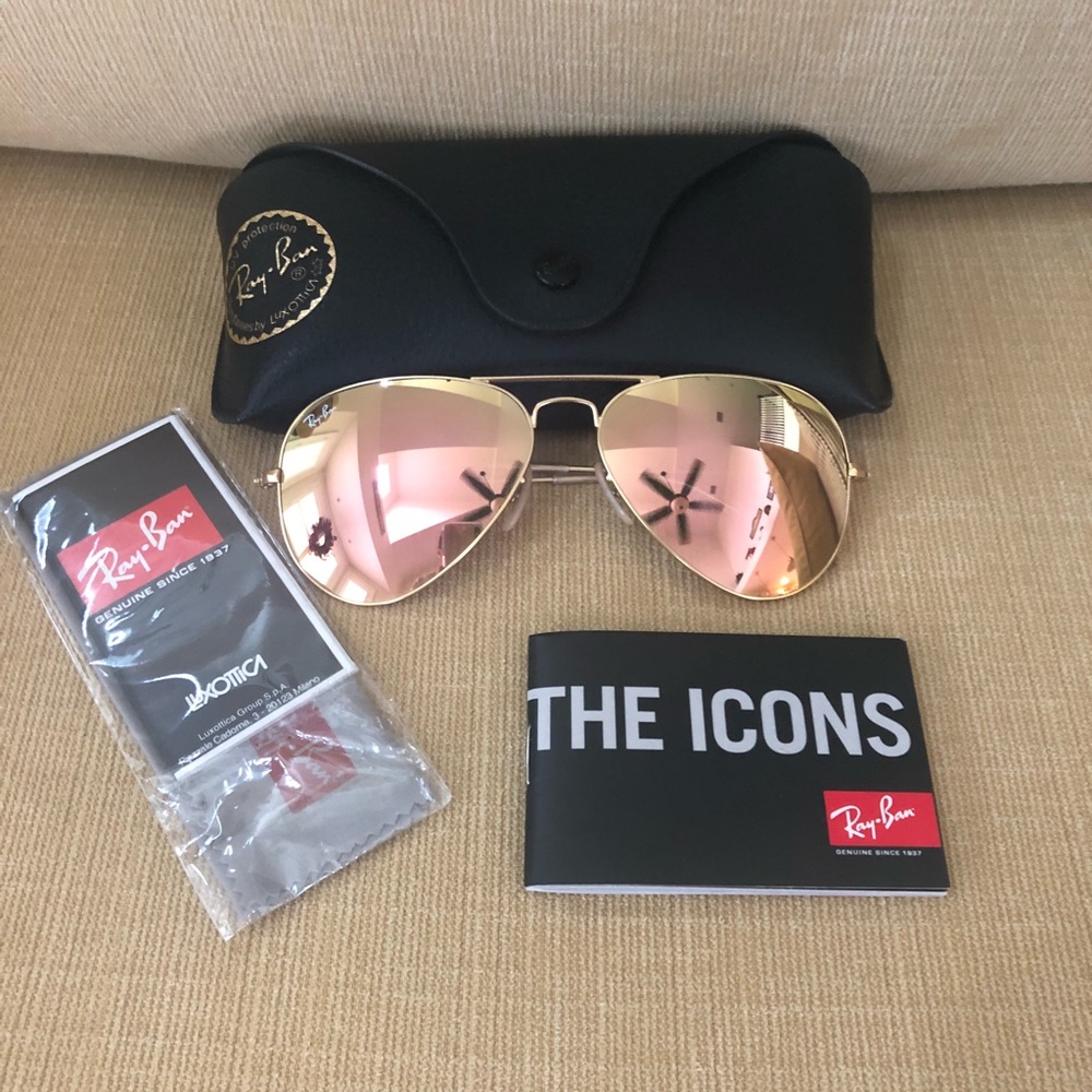 Ray-Ban Aviators copper flash